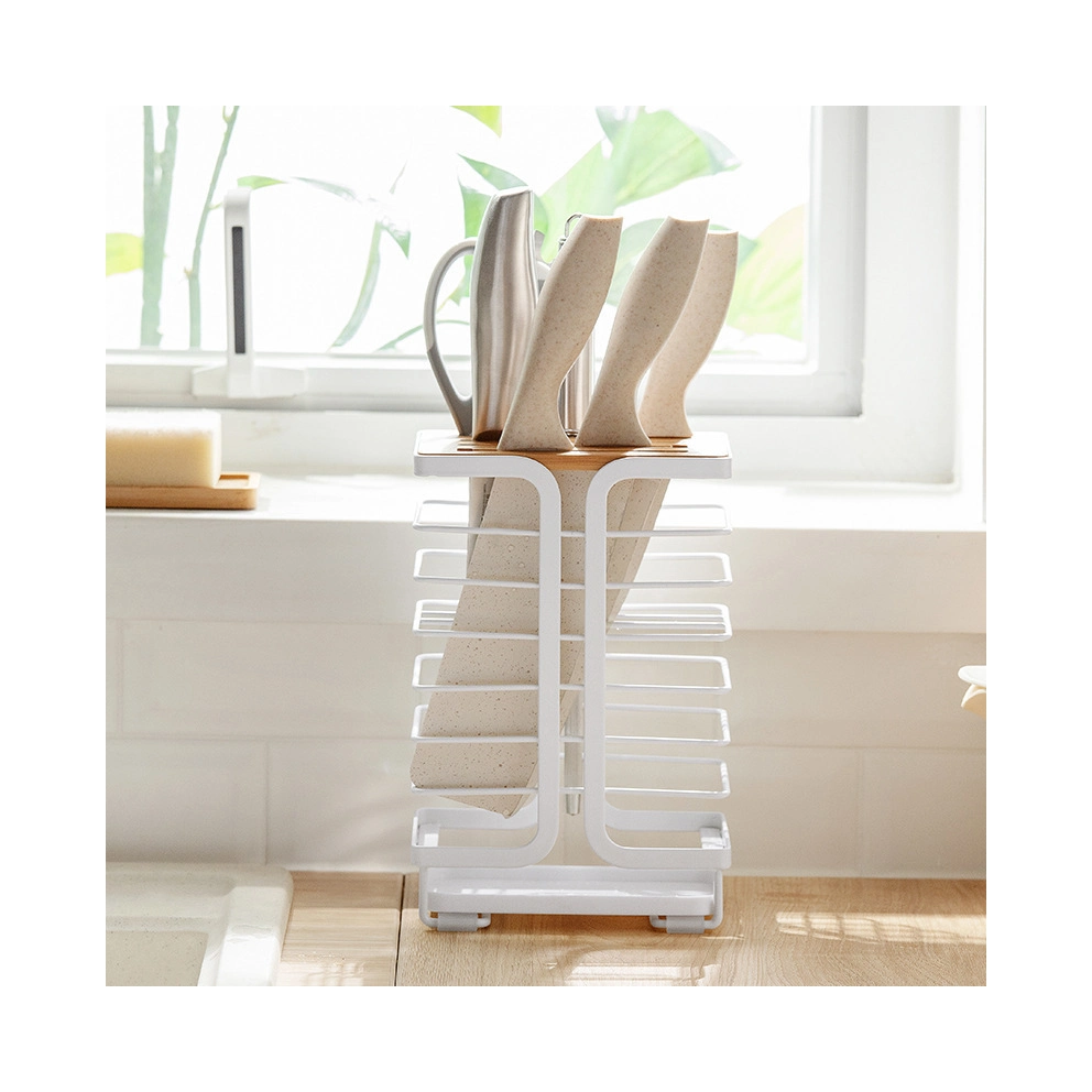 Block Holder Magnetic Stand Bamboo Kitchen Custom with Sharpener Cutting Board UV Sterilizer Stainless Steel Knife Storage