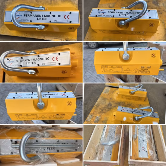Manual Lifting Magnet Hand Operated Permanent Magnetic Lifter 600kg