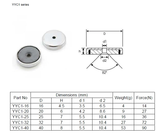 Strong Pull Force Ferrite Magnetic Assembly