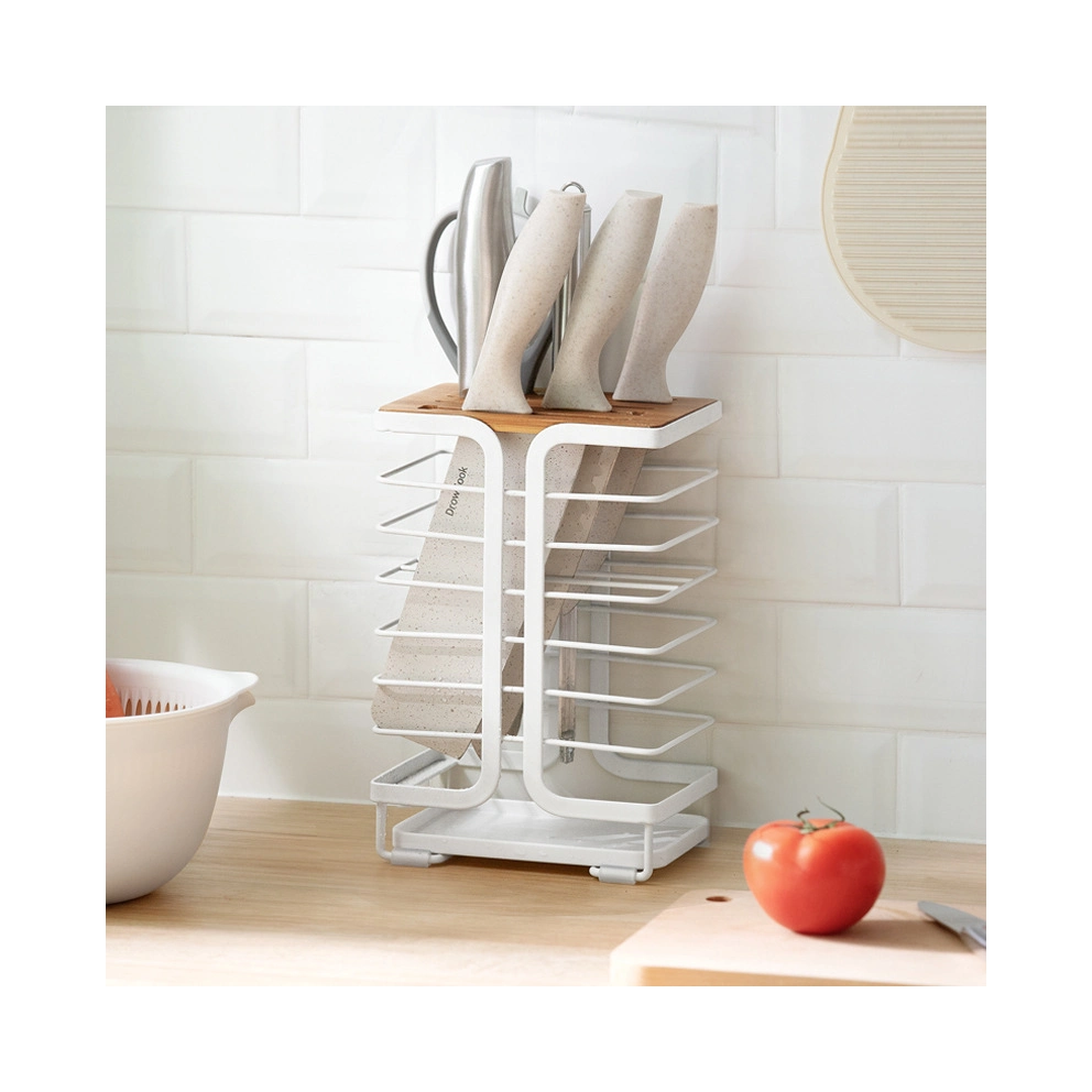 Block Holder Magnetic Stand Bamboo Kitchen Custom with Sharpener Cutting Board UV Sterilizer Stainless Steel Knife Storage